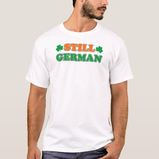 ドイツ人でもアイルランドカラーとシャムロック Tシャツ (正面)