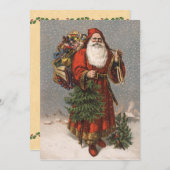 ドイツ人のサンタのクリスマスカード シーズンカード (正面/裏面)