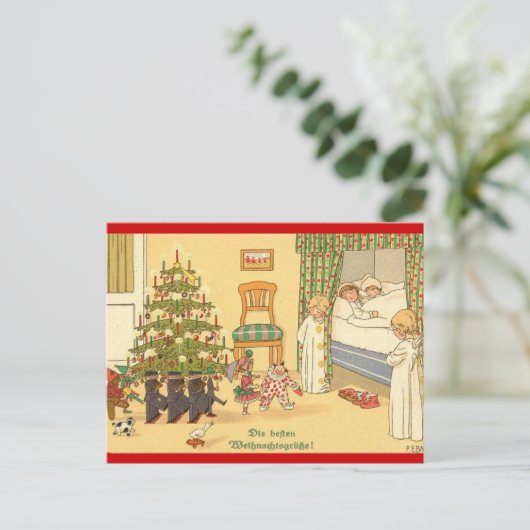 ドイツ人のドイツのクリスマスカード シーズンポストカード (スタンド正面)