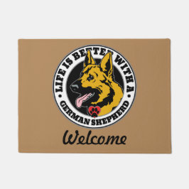 ドイツ人のパーソナライズされた羊飼いの方が好い ドアマット