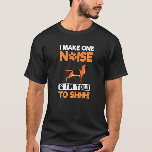 ドイツ人の羊飼いのノイズとSshに言われた Tシャツ (正面)