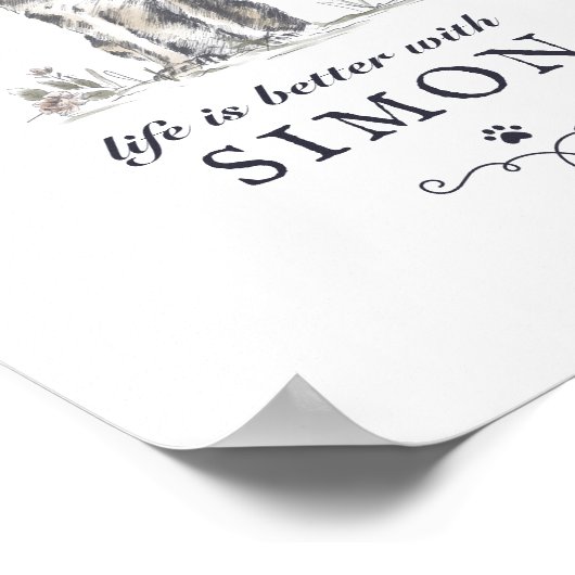 ドイツ人の羊飼いの生活は犬の方がカスタム好い ポスター (角)