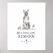 ドイツ人の羊飼いの生活は犬の方がカスタム好い ポスター (正面)