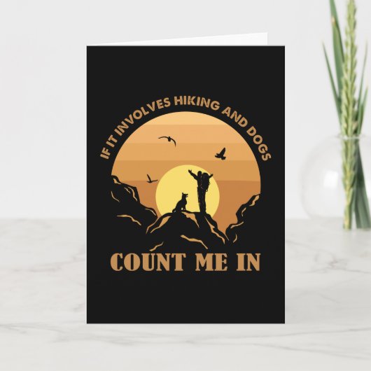 ドイツ人の羊飼いは私をハイキング犬に数える カード (正面)