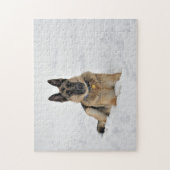 ドイツ人の羊飼いを雪の下のジグソーパズル ジグソーパズル (縦)