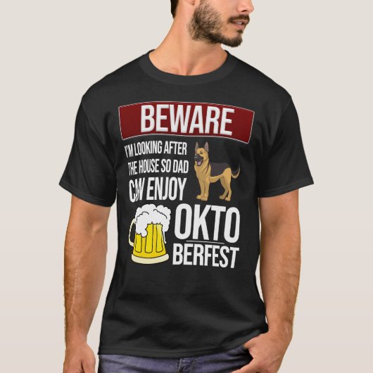 ドイツ人の羊飼い私が家の世話をしている用心 Tシャツ (正面)