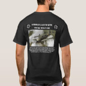 ドイツ人のFocke Wulf-190の黒いティー Tシャツ (裏面)