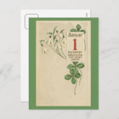 ドイツ人のJugendstilの明けましておめでとう シーズンポストカード (正面/裏面)