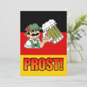 ドイツ人のProstのハーフパンツの人のパーティーの招待 招待状 (スタンド正面)