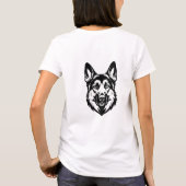 ドイツ人ママへの誕生日プレゼント 犬ママ Tシャツ (裏面)