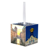 ドイツ休暇ドイツ旅行写真クリスマス キューブオーナメント (裏面アングル)