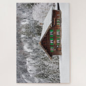 ドイツ伝統的のバイエルンにある木造住宅 ジグソーパズル (縦)