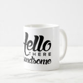 ドイツ体のこんにちはそこにハンサムで赤い唇は飲みます コーヒーマグカップ (正面右)