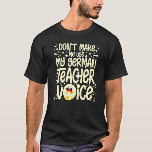ドイツ先生ドイツ国旗の言語レッスンStuden Tシャツ (正面)
