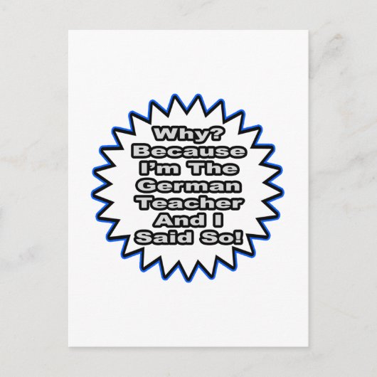 ドイツ先生...そう言ったから ポストカード (正面)