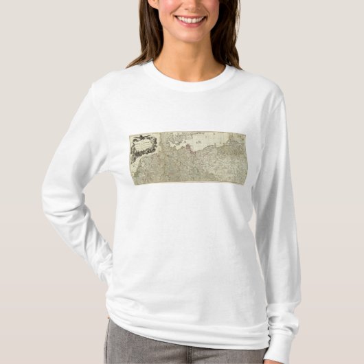 ドイツ北セクションの帝国の地図 Tシャツ (正面)