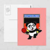 ドイツ卓球パンダ ポストカード (正面/裏面)