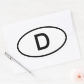 ドイツ原産国オーバルデカール 楕円形シール (封筒)