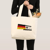 ドイツ及びPreussenの振る旗 ラージトートバッグ (正面(商品))