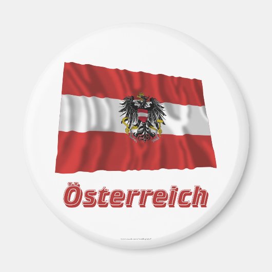 ドイツ名Esterreich Fliegende Dienstflagge マグネット (正面)