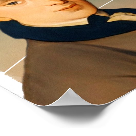 ドイツ哲学者インマニュエルカントイラストレーション ポスター (角)