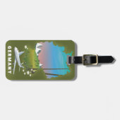 ドイツ図解入りの、写真付きの旅行ポスター ラゲッジタグ (正面横)