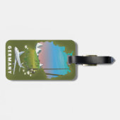 ドイツ図解入りの、写真付きの旅行ポスター ラゲッジタグ (裏面横)