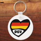 ドイツ国コード国旗のハートキーリング, DEU キーホルダー (正面)