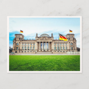 ドイツ国会議事堂 ベルリン ドイツ国旗 写真 ポストカード