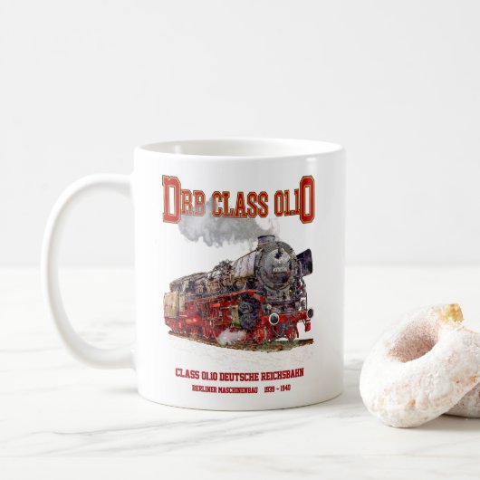 ドイツ国営鉄道01.10型蒸気機関車 コーヒーマグカップ (ドーナツ)