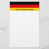 ドイツ国旗が付いたひな形 便箋 (正面)