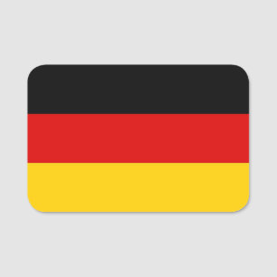 ドイツ国旗が付いた愛国的な名前タグ 名札