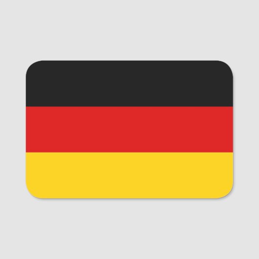 ドイツ国旗が付いた愛国的な名前タグ 名札 (正面)