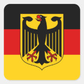 ドイツ国旗とクレストシール（四角） スクエアシール (正面)