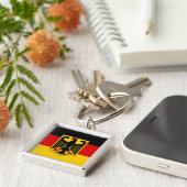 ドイツ国旗とコート・オブ・アームズ、ドイツ/スポーツファン キーホルダー (側面)