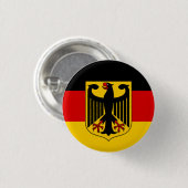 ドイツ国旗とコート・オブ・アームズ、ドイツ/スポーツファン 缶バッジ (正面&裏面)