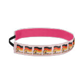 ドイツ国旗とサッカーボールグレイ縁ど アスレチックヘッドバンド (左)