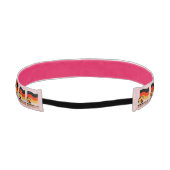 ドイツ国旗とサッカーボールグレイ縁ど アスレチックヘッドバンド (裏面)