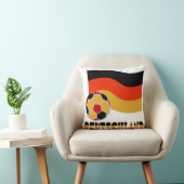 ドイツ国旗とサッカーボールグレイ縁ど クッション (椅子)