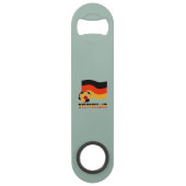 ドイツ国旗とサッカーボールグレイ縁ど スピード栓抜き (裏面)