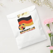 ドイツ国旗とサッカーボールグレイ縁ど フェイバーバッグ (封をした状態)