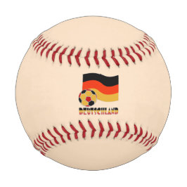ドイツ国旗とサッカーボールグレイ縁ど 野球ボール
