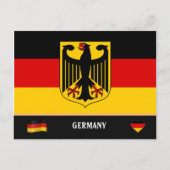 ドイツ国旗とドイツの国旅行/ドイツ ポストカード (正面)