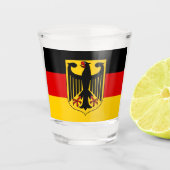 ドイツ国旗とドイツ国の愛国者/スポーツ ショットグラス (正面)