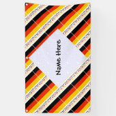 ドイツ国旗とドイツ国旗のタイル貼りパーソナライズされた 横断幕 (縦)