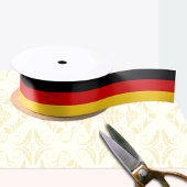 ドイツ国旗とドイツ旅行、休日/スポーツファン サテンリボン