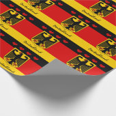 ドイツ国旗とハートドイツ/スポーツドイツランド ラッピングペーパー (角)