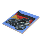 ドイツ国旗とバイクのライダー タイル (側面)