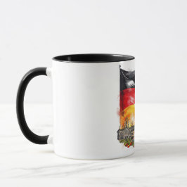 ドイツ国旗とランドマークのマグカップ – 文化アイコン マグカップ