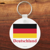ドイツ国旗と名前(ドイツ) キーホルダー (正面)